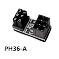 Pikkukuva 5 / 5: Gpu Vga Atx 8 Pin/6 Pin Naaras-Uros 180 Asteen Kulmaliitin Virtasovitin Kortti Pöytäkoneelle I