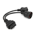 Miniatyrbillede 5 af 5: 29,5 cm Lastbil Diagnostisk Adapter Kabel Hun 16pin OBD2 til 9+6pin Scanner Tilslutningsledning