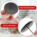 Miniatyrbilde 4 av 5: Krone Lysestake, 8 Cm Lysestake, Metall Lysestake, Julelys Plate med 8 Sorte Klips