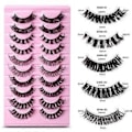 Miniatyrbilde 5 av 5: DH06-3 10 Par 3D Øyevipper Bånd Vipper Extension Naturlige Løse Øyevipper Fairy Faux Big Eye Lange Fake Lashe