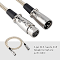 Miniatyrbillede 3 af 5: 3 Pin XLR Han til XLR Hun Mikrofon Mic Kabel o Ledning 1 Meter / 3,3 Fod