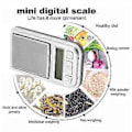 Miniatyrbild 3 av 5: Mini Digital Fickvåg 200g 0.01g Precision Viktmätning För Kök Smycken Apotek Guld Taravägning