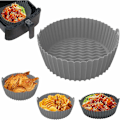 Miniatyrbilde 1 av 5: Kjøkken- og matlagingstilbehør, Air Fryer-tilbehør, air fryer-form, Air Fryer silikonpotte-kurv, gjenbrukbar i mikrobølgeovner, dampkokere-1 stk (Gr