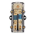 Miniatyrbillede 1 af 5: Strømfordelingsblok (2-vejs) 4/8 AWG Måler Sikringsholder Fordelingsblok 4 Måler ind til (2) 8 Måler Ud