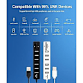 Miniatyrbillede 5 af 5: Usb Hub 6 Port Expander Adapter Usb 2.0 Hub Usb Splitter 2.0 Hub Usb-hub Sd/tf Fo