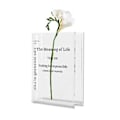 Miniatyrbillede 2 af 5: Bog Blomstervase Transparent Blomstervase I Klar Bogformet Æstetisk Blomsterpotte Akryl Plantevase Til Værelse