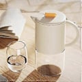 Miniatyrbillede 5 af 5: Bærbar glaskande med låg, køkkenkaffekande med håndtag, kaffe-tekedel, kaffe-tesæt, 1800 ml, lysegrøn