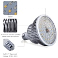 Miniatyrbillede 2 af 5: 50W Full Spectrum Plantevækst LED-pærer Fjernbetjening Dæmpbar Phyto-lampe med Timer E26 Drivhustelt Ingen Glas