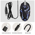 Miniatyrbillede 5 af 5: Gaming Mus Gaming Optisk Lydløs Mus 3200DPI til PC Laptop Gaming Mus