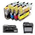 Pikkukuva 2 / 5: Ammattimainen mustepatruuna Brother DCP-J552DW DCP-J752DW -tulostimelle, kirkasväri muste syaani/magenta/keltainen/musta