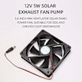 Miniatyrbillede 2 af 5: 12V 5W Solar Udluftningsventilator Ctor 5.6 tommer Mini Ilator Solpanel Ed Ventilator Til Hund C
