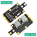 Miniatyrbillede 2 af 5: Mini M.2 Key B til PCI-E Adapter med Dobbelt NANO SIM-kort Slot til 3G/4G/5G Modul
