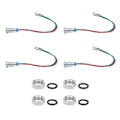 Miniatyrbillede 1 af 5: 4 Sæt LED Indikatorlys Fælles Katode Lampe Industrielle Kontrolkomponenter 8mm 110‑220V Rød og Grøn