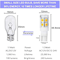 Miniatyrbild 2 av 2: Lågspännings LED-ersättningslampa för landskapsbelysning 12v T5 T10 Wedge Base 25w