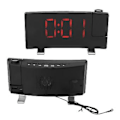Miniatyrbild 3 av 5: Digital Projektionsväckarklocka, Radio Projektionsväckarklocka LED-Display Projektionsväckarklocka Böjd Skärm Projektorklocka Världsklassdesign