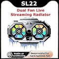 Miniatyrbilde 2 av 5: SL-22 Universal Dual-Core Radiator Semiconductor Icing Cooling Lyd Digital Display Mobiltelefon Kjøleradiator