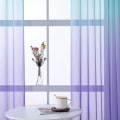 Miniatyrbillede 3 af 5: 2 stk. Gradientfarvede tylgardiner til soveværelse Voile gardiner Vinduesbehandlings paneler Dekor -1X2.5M