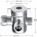 Miniatyrbilde 2 av 5: 3-veis dusjfordelerventil G1/2in Multifunksjons vannseparatoradapter Dusjtilbehør Dusjhode reservedel for bad-Fei Yu