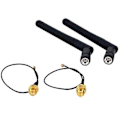 Miniatyrbillede 4 af 5: 2 stk./lot 2,4 GHz 3dBi Wifi 2,4g Antenne Rp-sma Trådløs Router+pci U.fl Ipx Til Rp Sma Ma