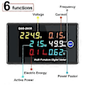 Miniatyrbild 2 av 5: Digital LCD AC Panelmätare Spänning Ampere Energi Frekvens Effektmätare