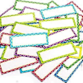 Miniatyrbilde 1 av 4: 40 stk. Magnetiske tavleetiketter 7,6 x 3 cm Navneskiltetiketter Skrivbare fleksible magnetiske navnelapper Klistremerker og etiketter for tavler og kjøleskap