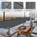 Miniatyrbild 2 av 5: Balkongskydd HDPE Sekretesskyddsskärm, Vindskydd UV-resistent, 90x500cm, Antracit