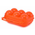 Miniatyrbilde 2 av 5: Utendørs bærbar camping 6 egg bærebeholder etui egg bæreholder egg oppbevaringsboks etui med håndtak oransje