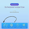Miniatyrbild 5 av 5: 24-timmars automatisk omstart router routing timer återställningsverktyg DC ström timing fiber modem router DC strömhanterare vit