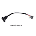 Pikkukuva 2 / 4: USB 3.0 20-nastainen naaras - USB 2.0 9-nastainen uros emolevyn koteloadapterikaapeli