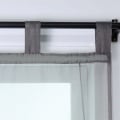 Pikkukuva 3 / 4: Roomalainen verho silmukkakaihtimilla Keittiön roomalaiset kaihtimet läpikuultavat verhot kaihtimella Silmukka Moderni Voile Harmaa LxK 60x155cm 1 kpl