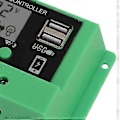 Miniatyrbillede 3 af 4: Solar Charge Controller PWM Panel Regulator Justerbar LCD-skærm 12V 24V Grøn Skal 30A