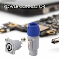 Miniatyrbillede 2 af 5: 4 Sæt Powercon Stik, nac3fca+nac3mpa-1&nac3fcb+nac3mpb-1, låsbart kabelstik + chassis Co