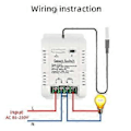 Miniatyrbild 1 av 5: Termostat Graffiti WIFI Smart Temperatur På/Av-brytare Timer RF433 Fjärrkontroll Röst Alexa Controller D