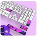 Miniatyrbild 5 av 5: 130 Tangenter Cherry Profil Keycap PBT DYE-SUB Elektronisk Spel Keycap Set För GK61/64/68/84/980 Mekaniskt Tangentbord