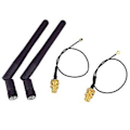 Miniatyrbilde 1 av 5: 2 stk/lot 2.4ghz 3dbi Wifi 2.4g Antenne Rp-sma Trådløs Ruter+pci U.fl Ipx Til Rp Sma Ma