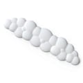 Miniatyrbillede 2 af 5: Cloud Håndledsstøtte Sæt Ergonomisk Tastatur Håndledsstøtte Mus Håndledsstøtte Computer Gaming Håndledsstøtte Skridsikker Base Hvid