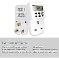 Miniatyrbillede 4 af 5: Elektronisk Digital Plug-in Timer. [2 Pak] Programmerbar Timer Stikkontakt Med Lmell LCD