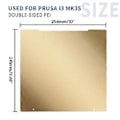 Miniatyrbillede 5 af 5: PEI Byggeplade Dobbeltsidet 3D Printer Varme Seng Fjederstålplade Dobbeltsidet til Prusai3 MK3 (241X254mm) 1 stk