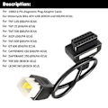 Miniatyrbild 3 av 5: Cykel 6-Pin Till Obd2 16-Pin Feldiagnos Adapterkabel För För Ecu
