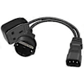 Pikkukuva 5 / 5: IEC320-C14 Uros - UK 13A+EU4.8mm Naaras Adapterijohto Y-jakaja Virtajohto