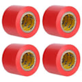 Miniatyrbillede 1 af 5: 4 stk. Elektriker PVC Vandtæt Elektrisk Isolerende Forseglingstape Reparationsværktøj 4,4 cm Rød