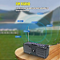 Pikkukuva 4 / 5: Aurinkovoimalla toimiva Bluetooth-kaiutin langaton stereokaiutin taskulampulla ulkokäyttöön subwoofer TF/FM-radio musta