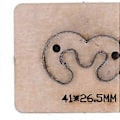 Miniatyrbild 2 av 4: Siffra 3 Form Läder Stansning Skärande Dö Formad Läder Trä Gummi Stans Skärmall 41x26.5mm