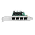 Miniatyrbillede 4 af 5: 4 Port Netværkskort PCI Express X1 til RJ45 RTL8111H Chip 10/100/1000Mbps Gigabit Ethernet Lan Kort til PC Desktop