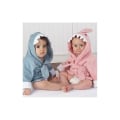Miniatyrbilde 5 av 5: Baby hettehåndkle: Frotte badekåpe for gutter og jenter (Blå Hai)