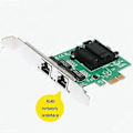 Miniatyrbillede 4 af 5: 2-Port PCIE Kort Netværkskort RJ45 Spil Netværkskort Kablet PCIEX4 LAN Adapter Kort til Desktop