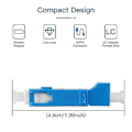 Miniatyrbilde 3 av 5: 4-pakning Singelmodus 9/125um Sc/upc Hann Til Lc/upc Hunn Hybrid Optisk Fiber Adapter Kobling For