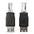 Miniatyrbillede 3 af 5: 2 stk. USB Type A Hun til Ethernet Internet RJ45 Han Stik Konverter Adapter