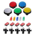 Miniatyrbild 1 av 4: 5 st/set 5 färger 60mm Rund Tryckknappsbrytare För Spelare Arkad Joystick