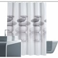 Miniatyrbillede 2 af 5: Bruseforhæng Sten 100% Polyester 3D Sten Badeforhæng Vandtæt Skimmel og Mugresistent Badeforhæng med Kroge (180X180cm)